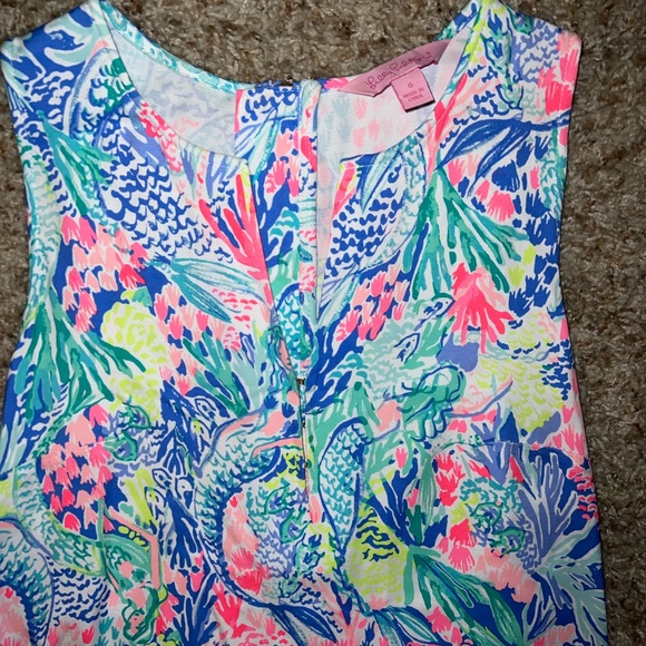 Lilly Pulitzer Mermaid Cove Kelbi Stretch Shift Dress size 0 EUC - Picture 3 of 4